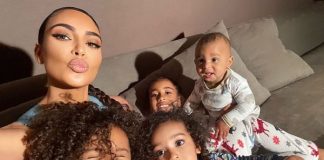 Kim, shpërndan foto të familjes nga karantina