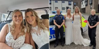 Iu prish automjeti me të cilin udhëtonin, policia i shpëton dasmën dy nuseve