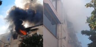 Digjet apartamenti në një pallat, dëme materiale