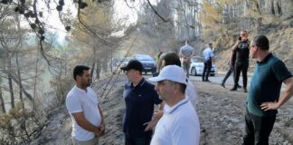 Vihet nën kontroll vatra e zjarrit në Peshtan të Fierit, ministri Balla inspekton situatën në terren