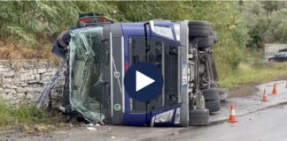 Aksident, përmbyset një autobot