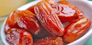 Kura e shëndetit me dy hurma arabie në ditë për një javë