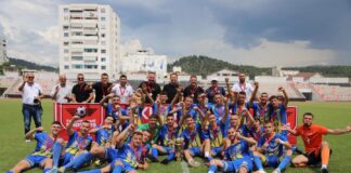 ELBASANI KAMPION EDHE TEK TË RINJTË, NGJITEN NË SUPERIORE