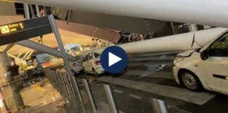 Shiu i dendur shkakton dëme, shembet çatia në aeroportin e Delhit! Pezullohen fluturimet (FOTO)