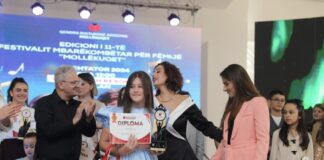 Ilenia Llanaj, 10-vjeçarja nga Elbasani, triumfon në Festivalin Mbarëkombëtar për Fëmijë në Gjilan