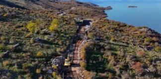 Rama ndan pamje nga kantieri i punës në rrugën Shirokë-Zogaj: Po ecet me ritme të shpejta!