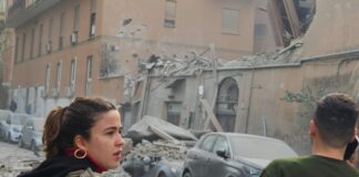 Shpërthim i fuqishëm në një godinë në Romë, shembet ndërtesa