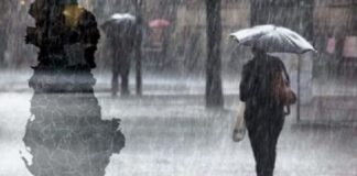 Vranësira dhe reshje shiu, temperatura deri në 21 gradë C