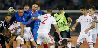 Mbi 2 mijë efektivë dhe 500 civilë mes tifozëve në stadium, The Guardian për Shqipëri-Serbi: Pajisjet kundër dronëve janë gati, Ismail Morina është “zhdukur”