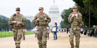 Garda Kombëtare e SHBA-së shfaqet e armatosur në Uashington pas vendimit të Trump për “pastrimin” e qytetit nga krimi