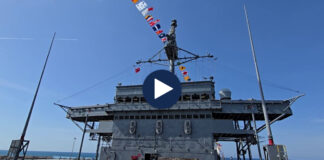 “Pentagoni” lundrues/ Vizitë historike e anijes ikonë e marinës amerikane në Porto Romano