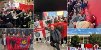 Foto/ Nga festa në sheshet e Tiranës te gjumi në shkallët e stadiumit, si e kthyen tifozët ndeshjen Shqipëri-Angli në një spektakël të Paharrueshëm