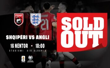 Kualifikueset e Botërorit 2026/ Shiten të gjitha biletat e ndeshjes Shqipëri–Angli