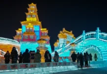 Video/ Parku spektakolar i akullit dhe borës në Kinë hap dyert edhe këtë vit
