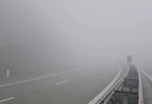 Mjegulla e dendur bllokon Rrugën e Kombit, rritet rreziku për aksidente. Policia apel shoferëve: Bëni kujdes!