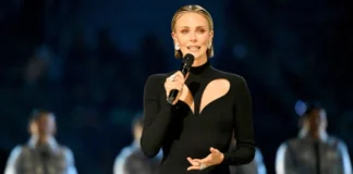 Charlize Theron shfaqet elegante në ceremoninë e hapjes së Lojërave Olimpike Dimërore, jep mesazh paqeje
