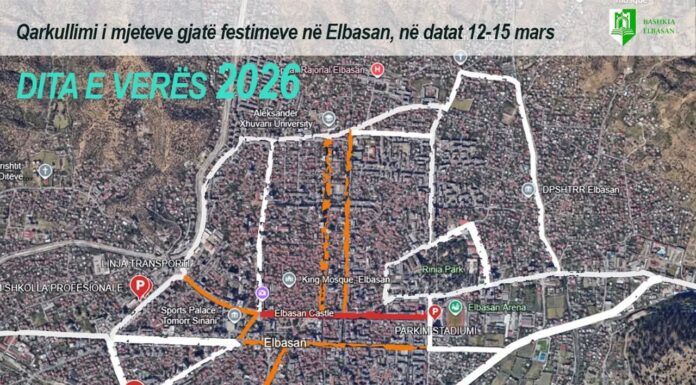 Kufizime të përkohshme të qarkullimit në Elbasan për festimet e Ditës së Verës