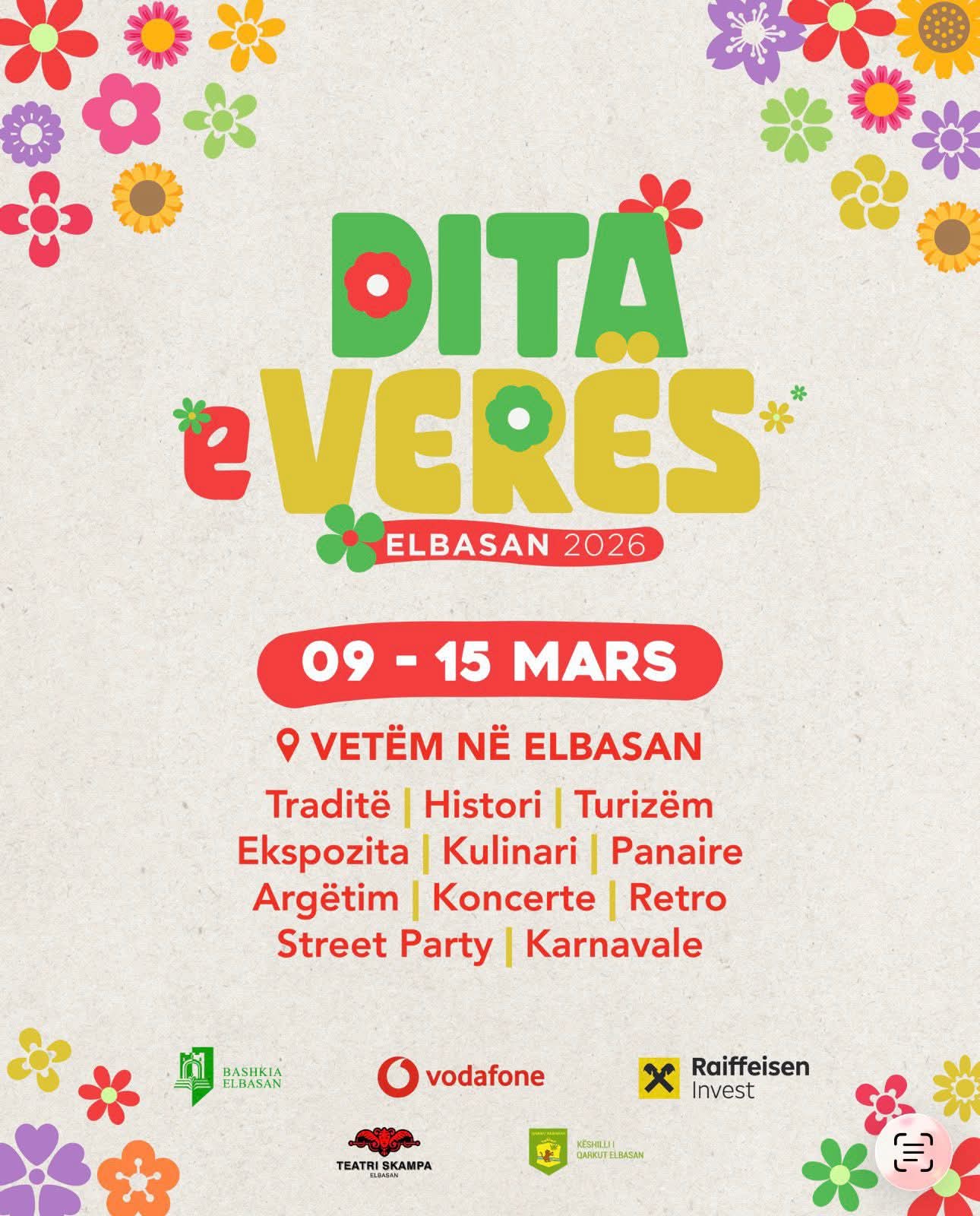 Elbasani gëzon Ditën e Verës, një javë plot festa, koncerte dhe aktivitete nga 9 deri më 15 mars