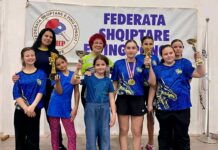 Elbasani shkëlqen në Vlorë: 4 kupa në Kampionatin Kombëtar të pingpongut për U-13 dhe U-19