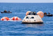 Kapsula ”Orion” përfundon me sukses rikthimin spektakolar në Paqësor