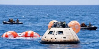 Kapsula ”Orion” përfundon me sukses rikthimin spektakolar në Paqësor
