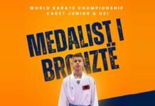 Neevis Hasani shpallet medalisti i bronztë në Kampionatit Botëror të Karatesë në Poloni